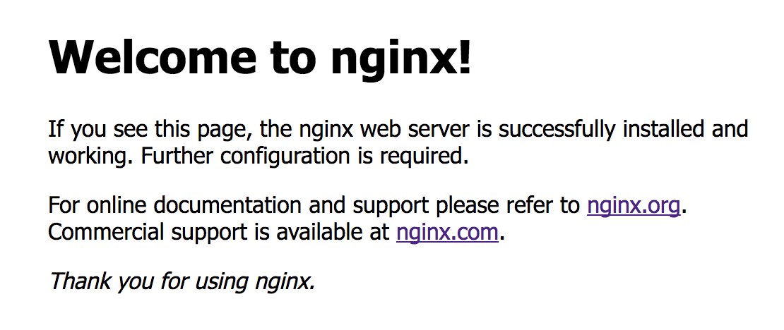 Welcome to nginx